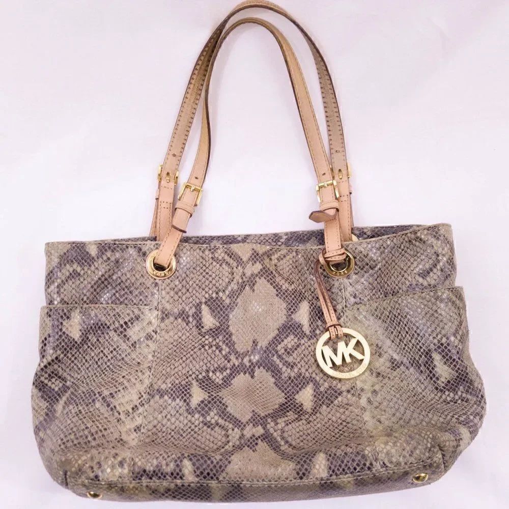 Michael Kors Jet Set Tote Python Print
